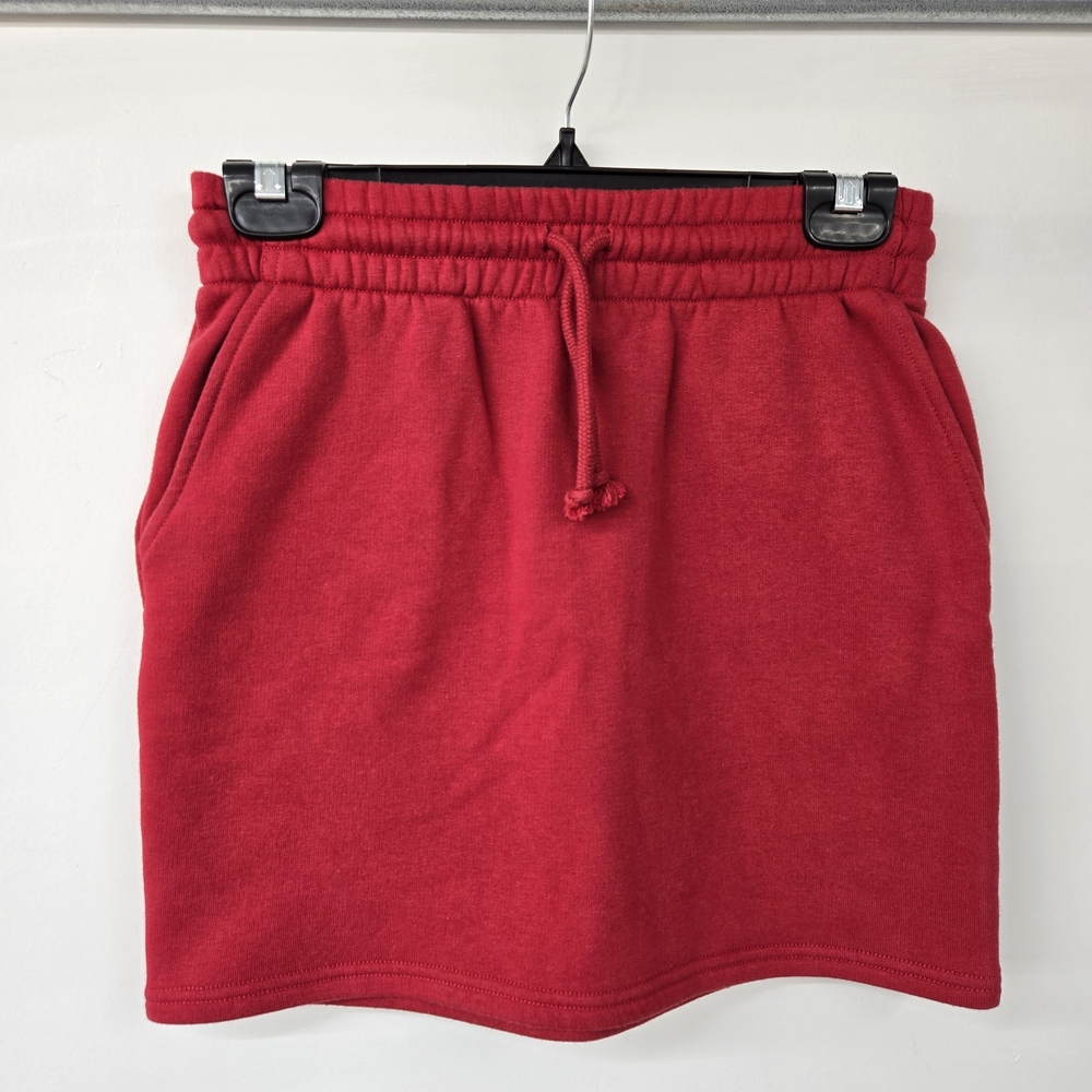 Tna Red Drawstring Sporty Mini Skirt Size XS